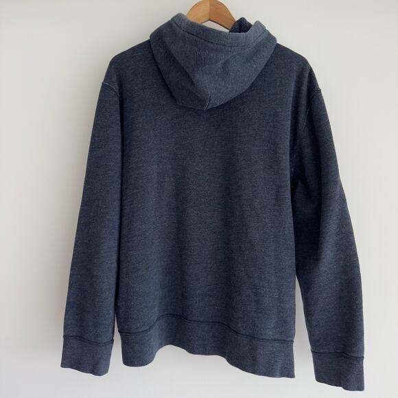 Polo Ralph Lauren Hoodie Men XXL Blue Heather Full Zip Sweatshirt Vintage Heavy - Picture 3 of 10